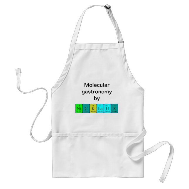 Nicklaus periodic table name apron (Front)