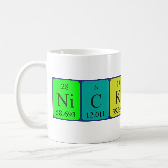 Nicklaus periodic table name mug (Left)