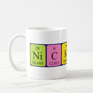 Nicklaus periodic table name mug
