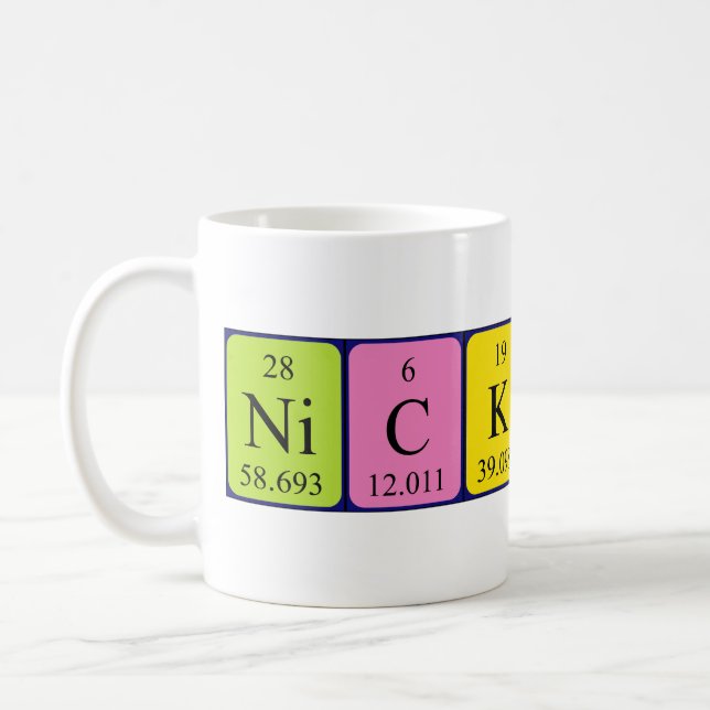 Nicklaus periodic table name mug (Left)