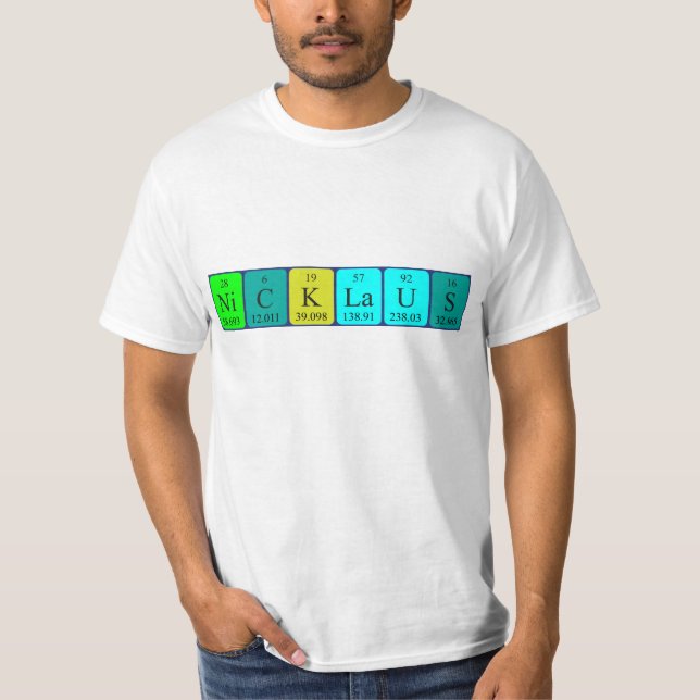 Nicklaus periodic table name shirt (Front)