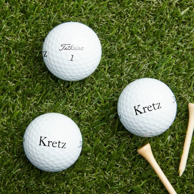 Nickname Personalised Initial Simple Golf Balls (Insitu Grass)