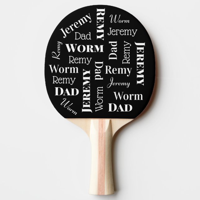 Nicknames Personalised Ping Pong Paddle (Back)