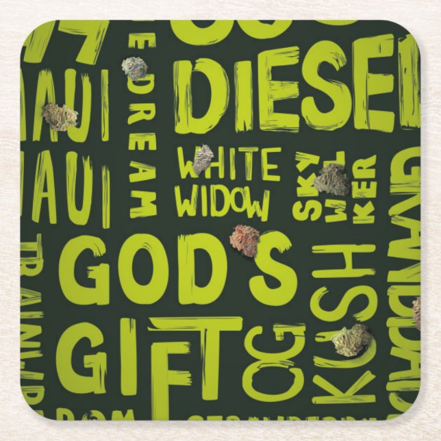 Nicknames Square Paper Coaster (Front)