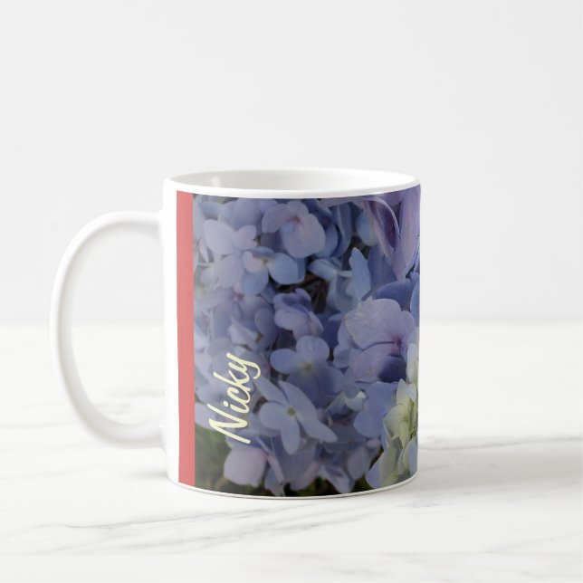 Nicky Hydrangeas Mug #2 with Customisable Name (Left)
