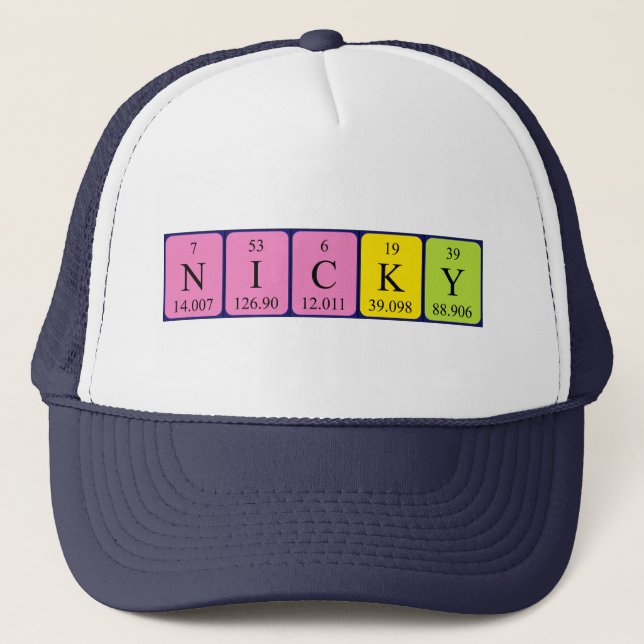 Nicky periodic table name hat (Front)