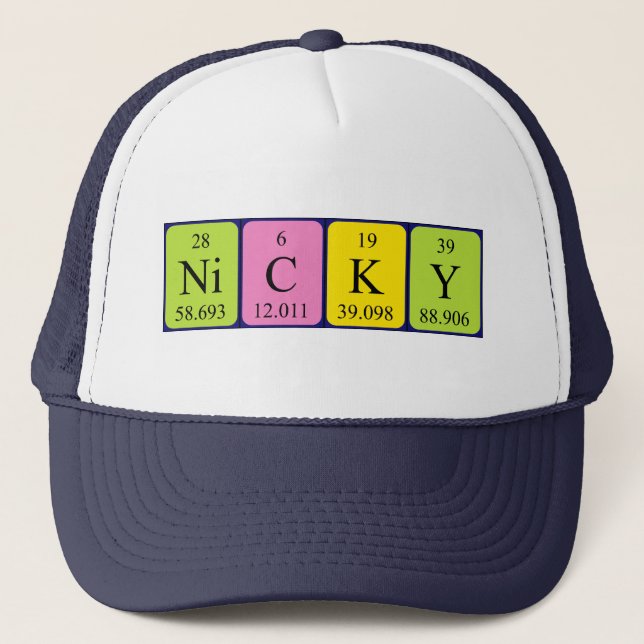Nicky periodic table name hat (Front)