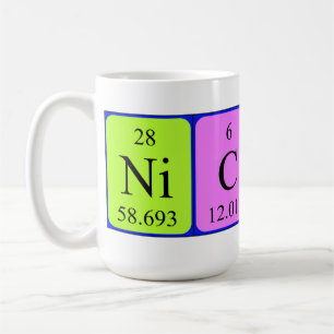 Nicky periodic table name mug