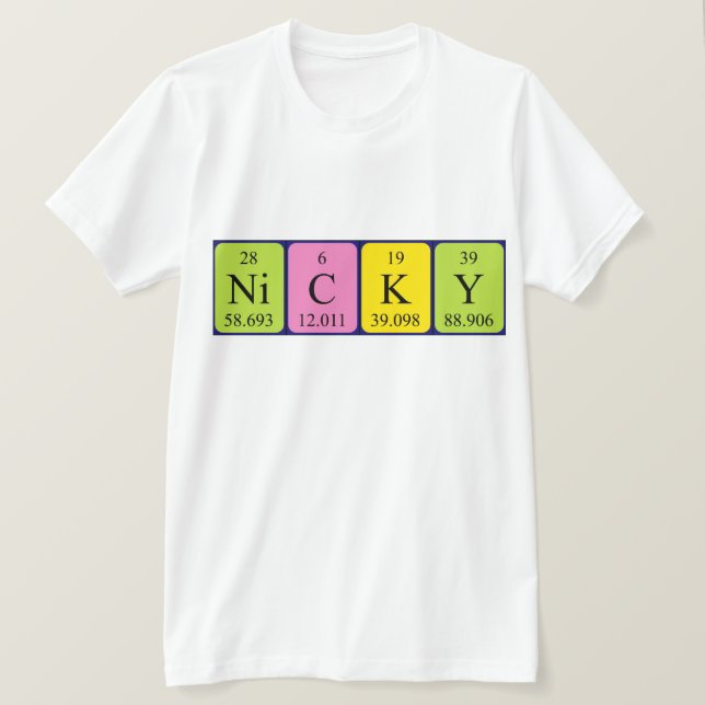 Nicky periodic table name shirt (Design Front)