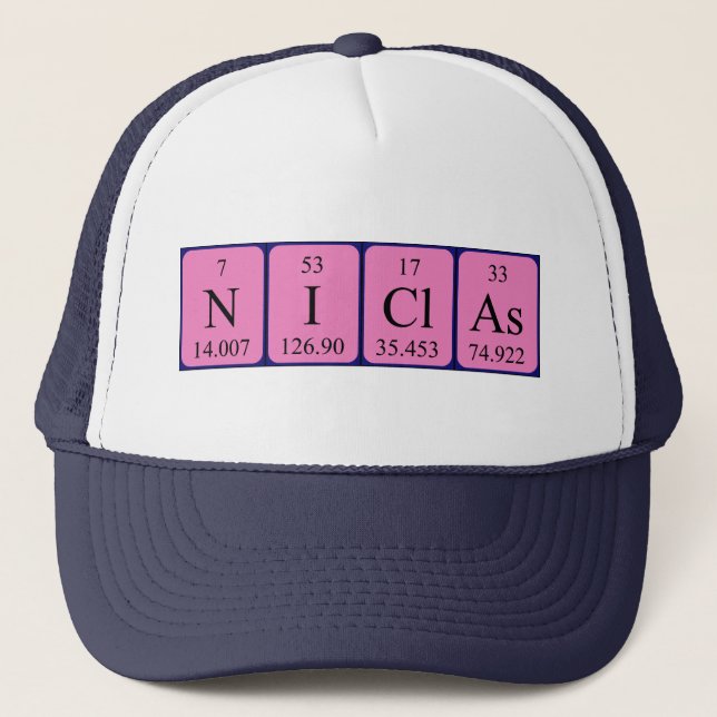 Niclas periodic table name hat (Front)