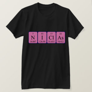 Niclas periodic table name shirt