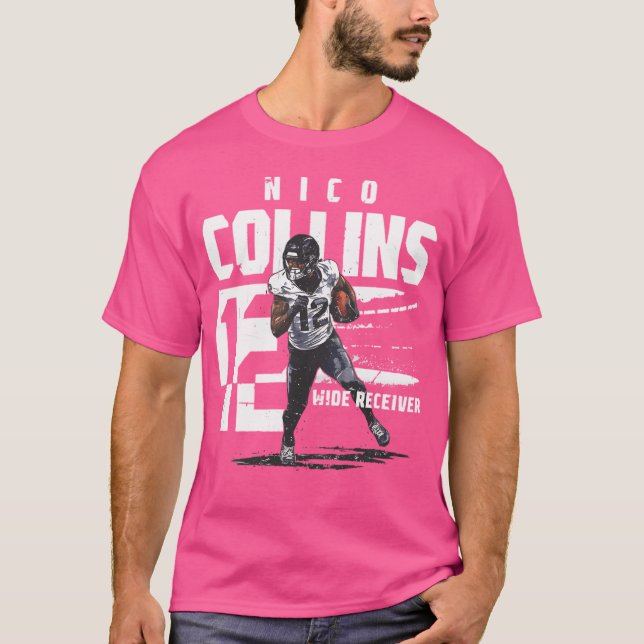 Nico Collins Houston Player Name T-Shirt (Front)