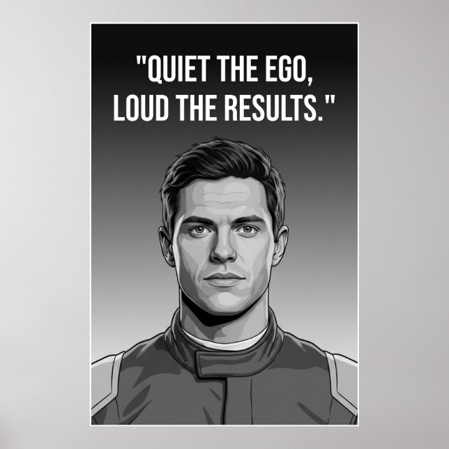 Nico Hülkenberg Racing Vector – Quiet the Ego  Poster (Front)