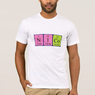 Nico periodic table name shirt