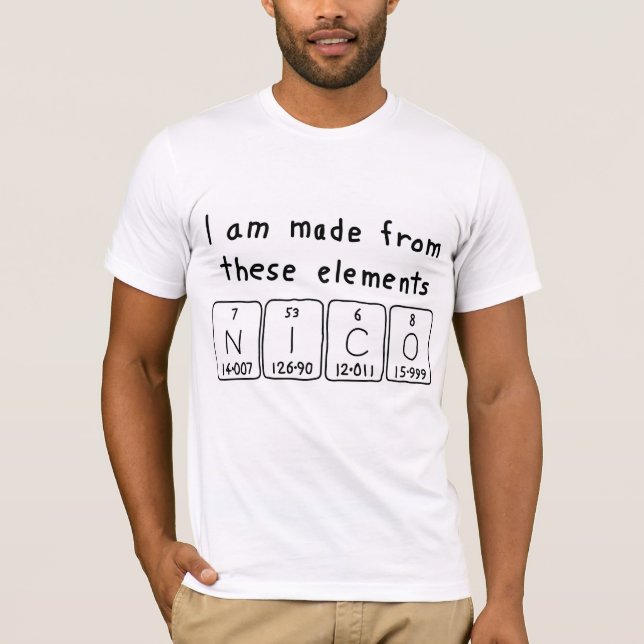 Nico periodic table name shirt (Front)