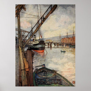 Nico Wilhelm Jungmann ~ Trondhjem Norway Port Poster
