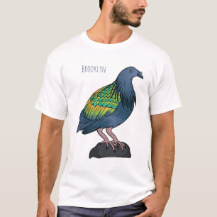 Nicobar pigeon bird cartoon illustration T-Shirt
