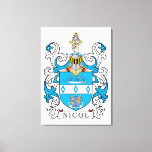 Nicol Family Crest Canvas Print