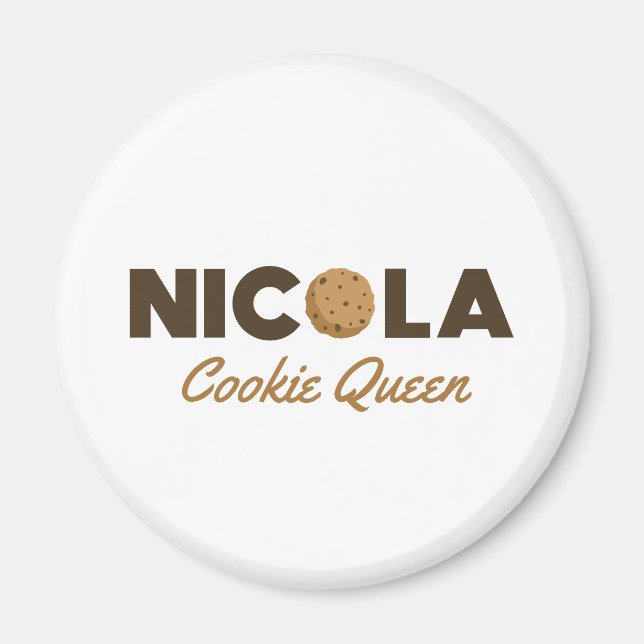 Nicola cookie Queen magnet (Front)