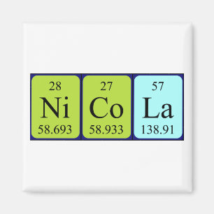 Nicola periodic table name magnet