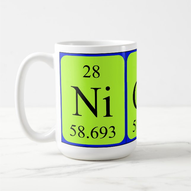 Nicola periodic table name mug (Left)