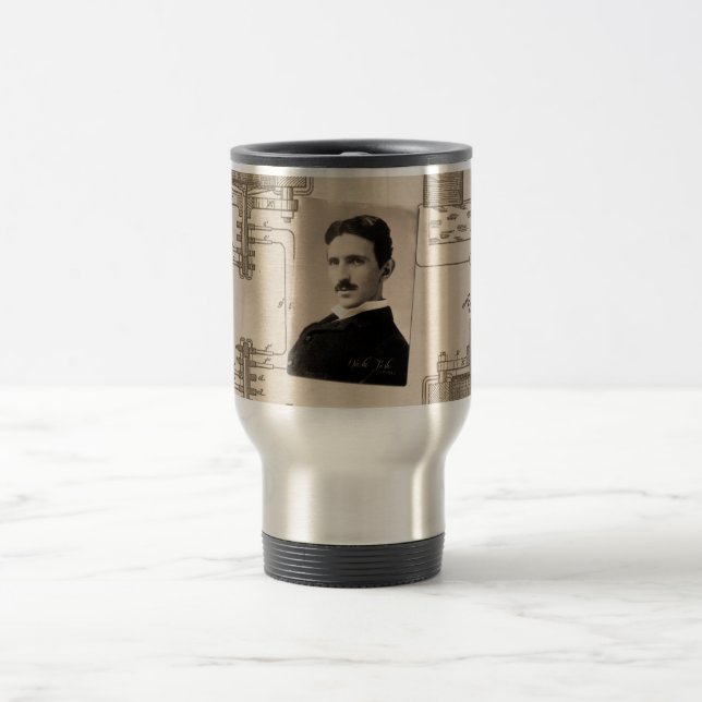 Nicola Tesla Photo Travel Mug (Center)