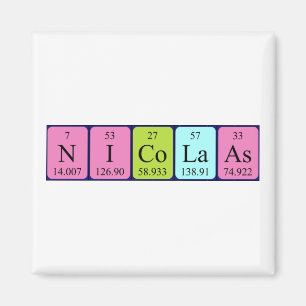 Nicolaas periodic table name magnet