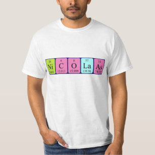 Nicolaas periodic table name shirt
