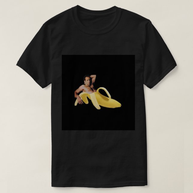 Nicolas Cage In A Banana - Original Yellow Chiffon T-Shirt (Design Front)