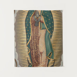 Nicolas Enrquez The Virgin Of Guadalupe With The F Tapestry