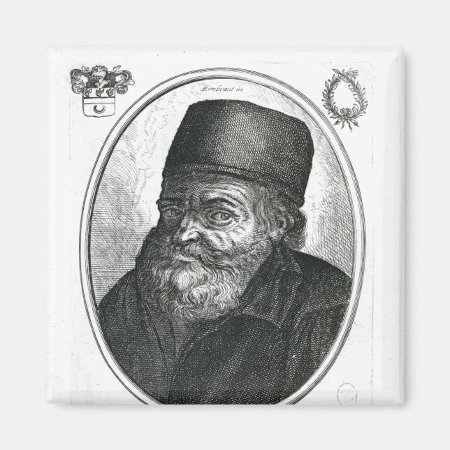 Nicolas Flamel engraved by Balthazar Moncornet Magnet (Front)