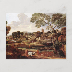 Nicolas Poussin- Landscape with Funeral of Phocion Postcard