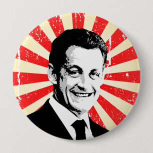 Nicolas Sarkozy 10 Cm Round Badge