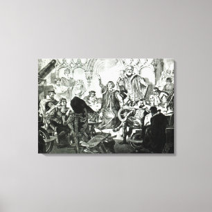 Nicolaus Copernicus  Explaining his Theory Canvas Print