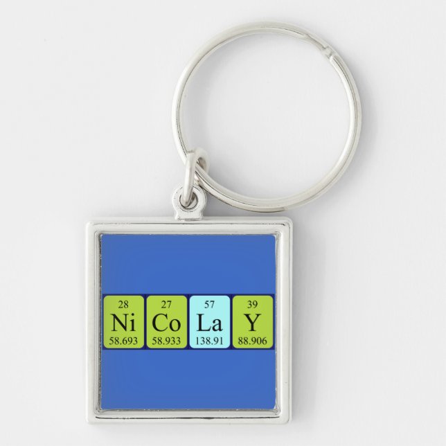 Nicolay periodic table name keyring (Front)