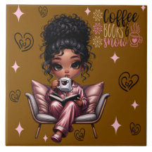 Nicole Coffee Books Ceramic Tile