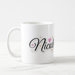 Nicole name cute design coffee mug
