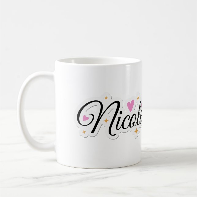 Nicole name cute design coffee mug (Left)