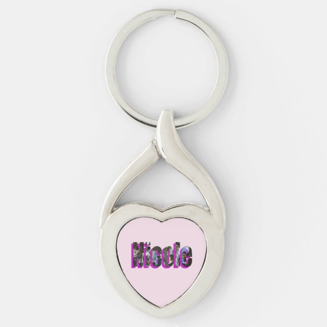 "Nicole" Name Made With Koalas, Key Ring (Front)