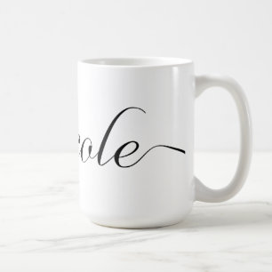 Nicole Personalised Name Coffee Mug - Black