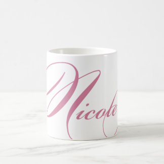 Nicole Personalised Name Coffee Mug - Pink