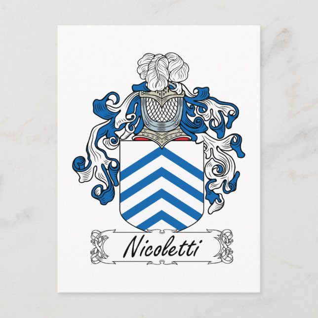 Nicoletti Family Crest Postcard (Front)
