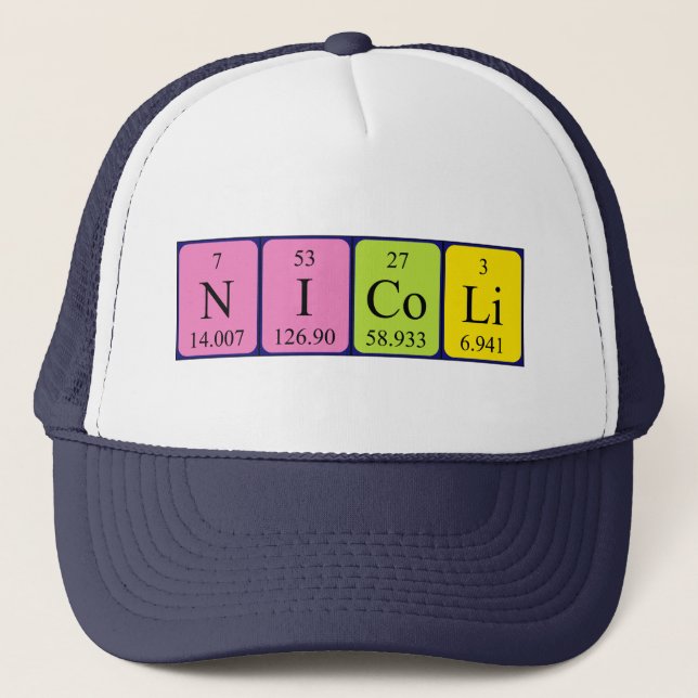 Nicoli periodic table name hat (Front)