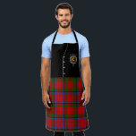 Nicolson Clan Badge & Tartan Kilt Apron<br><div class="desc">Almost like wearing a kilt with a black vest! Have fun wearing this clan apron at family get togethers,  Christmas parties,  BBQ's or birthdays! Comes in all sizes so the whole family can match! You also have the option to change the strap colour. Show off your Scottish pride!</div>