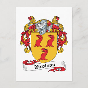 Nicolson Family Crest Postcard