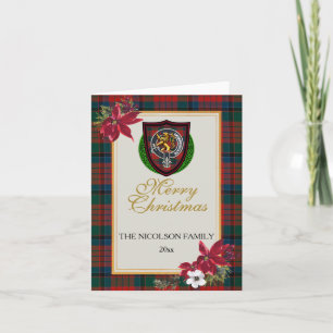 Nicolson Scottish Clan Tartan & Crest Card
