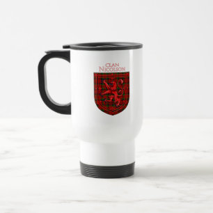 Nicolson Tartan Scottish Plaid Lion Rampant Travel Mug