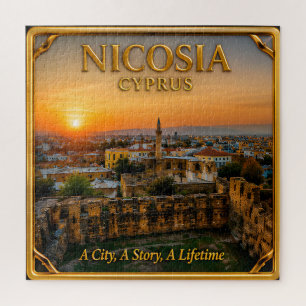 Nicosia Cyprus Golden Travel Memory Jigsaw Puzzle