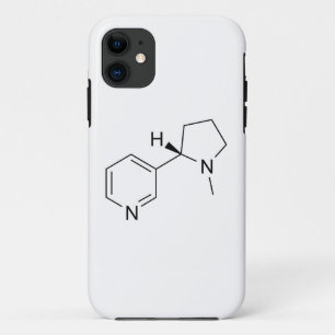 nicotine chemical formula science symbol elements iPhone 11 case