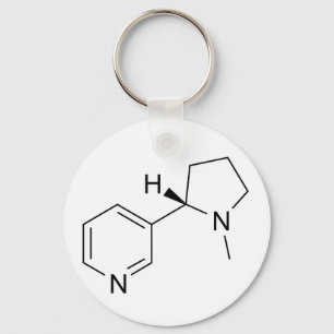 nicotine chemical formula science symbol elements key ring